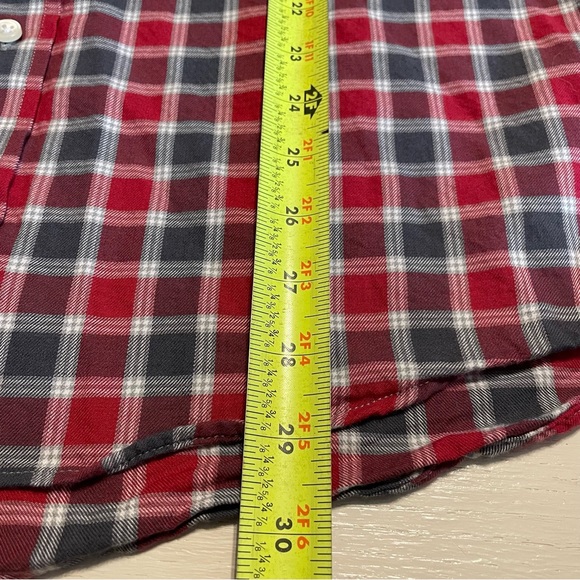 Jacob Miller Single Needle Shirt Mens M Red/Gray Plaid Wool Blend Button Down - Picture 7 of 7